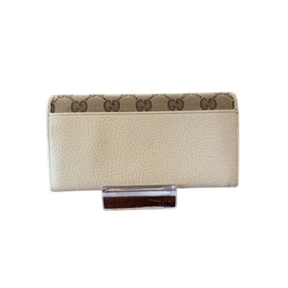 Gucci Beige Ivory GG Canvas and Leather Continental Wallet*Very Nice Condition - Picture 2 of 15